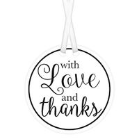 With Love & Thanks Tags - White