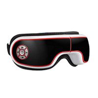 FJY Wireless Eye Massager Electric Eye Mask Massage Foldable with Heat & Air Pressure Vibration Relief Eye Relax, Support Bluetooth Music for Home Office Car Travel,Black