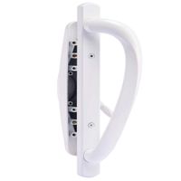 Sliding Patio Door Handle Set Non-Keyed with Interior Handle and Exterior Pull- Replace Old or Damaged Door Handles Quickly and Easily- Fits 3-15/16" Screw Holes Mortise Style Latch Locks,Right-Handed