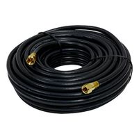 100' FT RG59 Coaxial With Gold F Connector Each End UHF VHF TV Antenna Philips Magnavox Digital Video Signal Braided / Shielded, 75 Ohm UL Listed