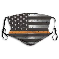 American Flag Protective Mask with Gasket Disposable Water Repellent Multilayer Filter Adult Sunscreen Large Mask M