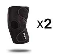 Mueller Sports Open Patella Wraparound Knee Support-Brace-One Size (2-Pack)