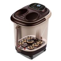 Lzour Heated Foot Bath,Extra Deep Foot Spa Massager,Remote Control Automatic Bubbles Infrared Therapeutic Electric Pedicure Foot Tub