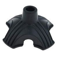 Self Standing Anti Slip Quad Rubber Replacement Tip for Cane Stick Crutches 7/8 Inch Universal 4 Leg Attachment