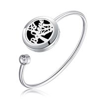 Mesinya Men Women Girl Boy's Gift 316L Stainless Steel Adjustable Aromatherapy Essential Oil Diffuser Bracelet Locket Bangle (Believe 1'')