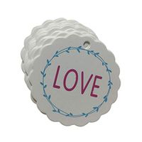 Kraft Paper Tags,Outgeek 100PCS Gift Tag Multi-Purpose Hanging Tag Paper Tag for Valentine's Day