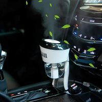 Car Humidifier Essential Oil Diffuser with Dual USB Charger Adapter, Portable Auto Shut-Off Air Refresher for Vehicle Automobile Gift (Black)
