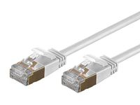 Monoprice SlimRun Cat6A Ethernet Patch Cable - Network Internet Cord - RJ45, Stranded, STP, Pure Bare Copper Wire, 36AWG, 3ft, White