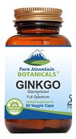 Ginkgo Biloba Capsules – 90 Kosher Vegan Caps - Now with 460mg Organic Ginkgo Biloba Leaf and Ginko Extract - Nature's Brain Supplement
