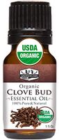 1 fl. Oz / 30 ml Organic Clove Bud Essential Oil, USDA Certified Organic Clove Oil, 100% Pure & Natural Clove Essential Oil, Undiluted Clove Essential Oil, Organic Syzygium Aromaticum Oil