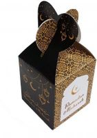 Ramadan Mubarak Party Gift Boxes (Pack of 5) - Black & Gold Presents