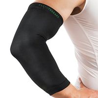 Earth Therapy Copper Elbow Compression Sleeve – Size Large, Unisex - Anti-Inflammatory Fabric for Natural Healing – Pain Relief and Support for Athletes