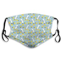 Fashion Comfortable Windproof mask,Flying Cranes and Sweet Flowers Pattern,Printed Facial Decorations for Unisex M