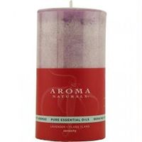 SERENITY AROMATHERAPY by Serenity Aromatherapy:ONE 2.75 X 5 inch PILLAR AROMATHERAPY CANDLE. COMBINES THE ESSENTIAL OILS OF LAVENDER AND YLANG YLANG TO ENHANCE INNER BALANCE AND WELL-BEING. BURNS APPROX. 75 HRS.