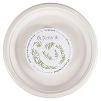 Go Earth Disposable Plates - Eco-Friendly Alternative to Plastic Plates (10 Inch) - Made from All Natural Sugar Cane Fiber, 150 Count