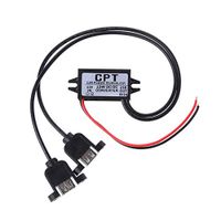 Gimax Free delivery 2018 Car DC 12V to 5V 3A 15W Dual USB Charger Converter Module Cable Power Adapter new