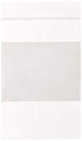 Bauxko 4" x 6" White Block Reclosable Poly Bags, 4 Mil, Case of 1000 (x-PB3990-Case)