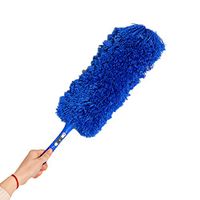 Feather Static Cleaner Dust Handle，Buedvo Anti Soft Microfiber Clean Duster (23"(duster 14.5"+handle 9.4"), Blue)