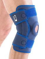 Neo G Knee Brace, Hinged Open Patella - Side Hinges Support for ACL, Arthritis, Joint Pain, Meniscus Tear, Running, Skiing - Adjustable Compression - Class 1 Medical Device - One Size - Blue