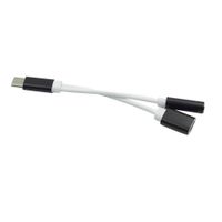 Hxchen Type C Splitter Cable 2 in 1 Audio Adapter Charger Cable - (1 Pc)