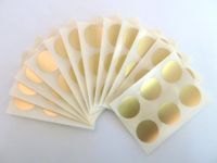 Minilabel 28mm Serrated Edge,Matt,Certificate Wafer Company Seal Labels, Stickers For Embossing, Awards & Rewards Matt Gold