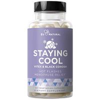 Staying Cool Hot Flashes & Menopause Natural Relief – Hormonal Weight Support, Night Sweats, Disturbed Sleep, Mood Swings – Vitex Chaste Tree & Black Cohosh Pills – 60 Vegetarian Soft Capsules