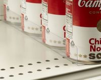 Stick On Gondola, Wood or Glass Shelf Dividers with Self Adhesive Tape - 1" H X 12" L - 50 Pack