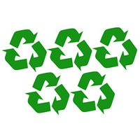 TOPBATHY 10 Pcs Recycle Stickers Trash Bin Labels Self-Adhesive Recyclable Sign Sticker for Kitchen Home Office (Green)