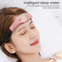 Head Massager, Sleep Instrument, Portable Electric USB Head Massager Rechargeable Forehead Brain Relaxation Health for Headache and Stress Relief Equipment (Black)