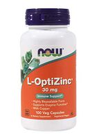 NOW  Opti L-zinc, 30mg, 100 Capsules (Pack of 3)