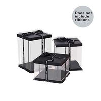 Gift Box Use for Flowers Bear Gift Case Foam Flowers Transparent Packaging Box Many Size for Choose Valentine,Clear,Italy,17 x 17 x 28cm