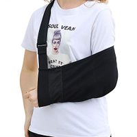 Arm Sling Air - Lightweight Cool Mesh Arm Sling,Arm Sling Sport Breathable, Fractured Bones - Adjustable Arm, Shoulder & Rotator Cuff Support (Upgrade Black)
