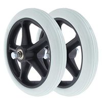 2 PCS Wheelchair Caster Wheel - Solid Tires Front Wheel for Wheelchairs - 7 inch 5/16 Bearing - Anti-wear & Non-Slip
