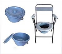 PLLP Medical Rehab Chair, Wheelchair,Drop-Arm Commode,Portable Chair Commode Elderly Handicapped People Pregnant Women Hospital Medical Chair,Bath Shower Mobility Multi Function Commode