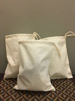 10"x12" Cotton Single Drawstring Muslin Bags (Natural Color)-100 Count Pack
