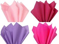12 Assorted 4 Colors Christmas Holiday Colors Gift Grade Tissue Paper Sheets - 15" x 20" - Choose Color Set (HOT Pink,Light Pink,Cerise,Soft Lavender)