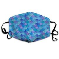 Comfy Face Facial Protection for Ski Cycling Camping Anti-Dust Facial Protection Outdoor Activities Half Face for Teens Women Men Sea Blue Mermaid Fish Scale