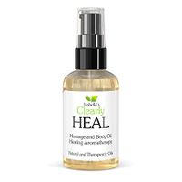 Clearly HEAL, Aromatherapy Massage and Body Oil to Heal Sore Muscles, Relieve Aches, Pains. Natural Therapeutic Oils with Almond, Vitamin B5, Myrrh, Fennel, Lavender (4 Ounce)