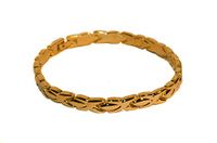 Ladies Magnetic Bracelet Steel Goldtone Overlay Rain Drops Link Bracelet for Arthritis and Golf Sport
