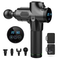 CHUANGE Massage Gun Deep Tissue Percussion Muscle Massager, Handheld Electric Body Massager with 4 Interchangeable Heads, Super Quiet Brushless Motor, Rechargeable Self Massager