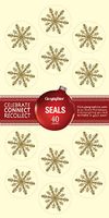 Geographics Frost Ivory Christmas Seals, 1.25 Inches Dia, Gold/Silver Foil, 40 Pack (48740W)