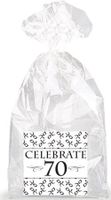 Celebrate 70th Birthday Party Favor Bags with Ties - 12pack