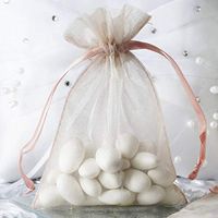 Efavormart 10PCS Rose Quartz Organza Gift Bag Drawstring Pouch Wedding Favors Bridal Shower Treat Jewelry Bags - 4"x6"