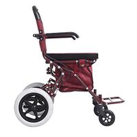Junior Rollator Walker with Seat, 4 Wheels Mobility Walking Aids Double Brake System, Used for Seniors Walking,Red