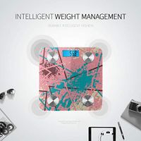 Bluetooth Scale for Weight Art Colorful Paint Block Spray Graffiti Bath Scales Digital Body Fat Composition Monitor Analyzer with Smartphone App for Body Management-396 Lbs