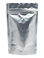BAP 2 oz Silver Stand Up Pouch, Zip with Valve for Coffee (100 pcs)