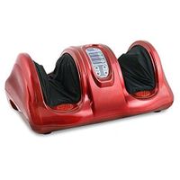 SUPER DEAL Shiatsu Foot Massager Multifunctional Massager: Kneading, Rolling, Scrapping, Air-Pressing w/LCD Screen Time Display and Multi-Level Intensity Settings (red)