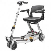 Free Rider USA - Luggie Elite - Compact Lightweight Foldable Scooter - 4-Wheel - Ivory