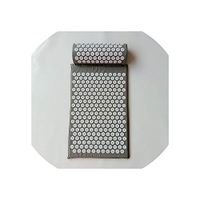 Massager Pillow Foot Massage Cushion Acupressure Mat Relieve Stress Pain Acupuncture Spike for Yoga Mat Pad,Grey Set