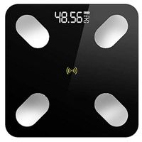 KONGZIR Weighing Scale Electronic Bluetooth App Body Fat Balance Scale, Intelligent LED Digital Weight Bathroom Scales, Balance for Android iOS, Black